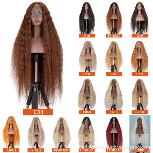 Rebecca fashion Noble gold synthetic beautiful natural loose black hair  wavy wave synthetic hair extension synthetic hair wigs